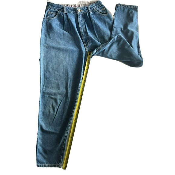 Sasson Vintage Womens Pleat Front High Rise Med Wash 5-Pocket Mom Jeans-30”x30" - Picture 11 of 12